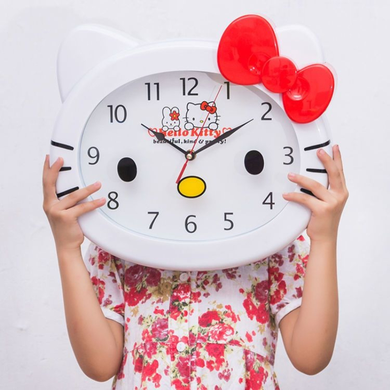 Home Decor Online - Horloge murale silencieuse Sanrio HelloKitty, sans