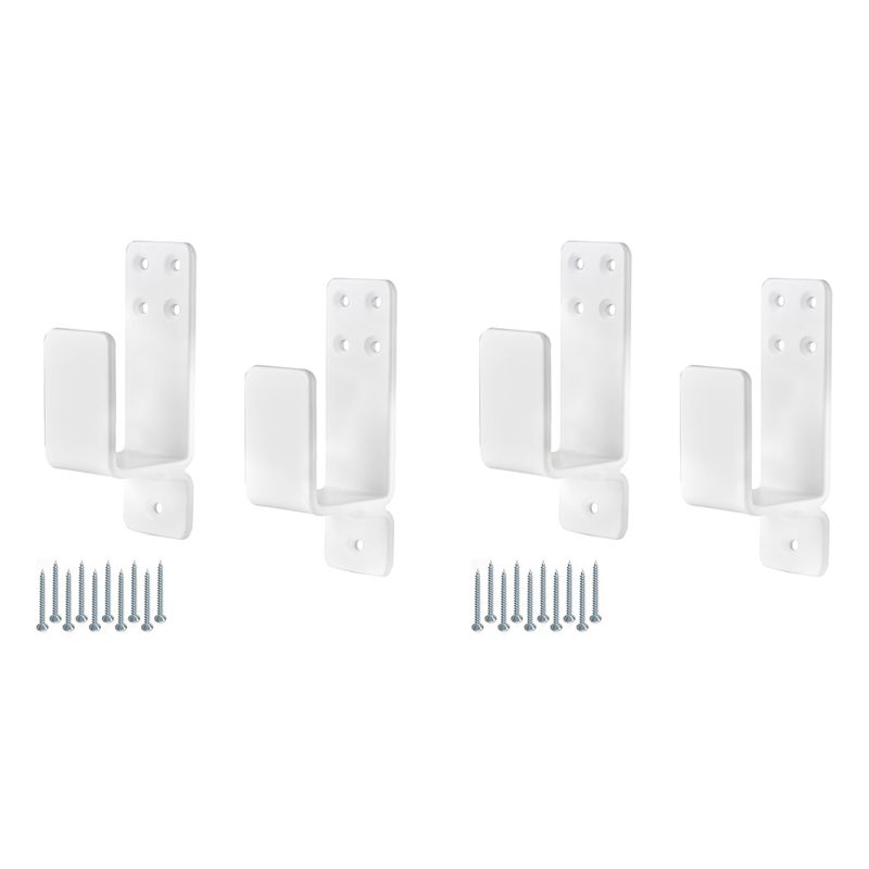 Home Decor White - Supports de barrière de porte 2x2x4