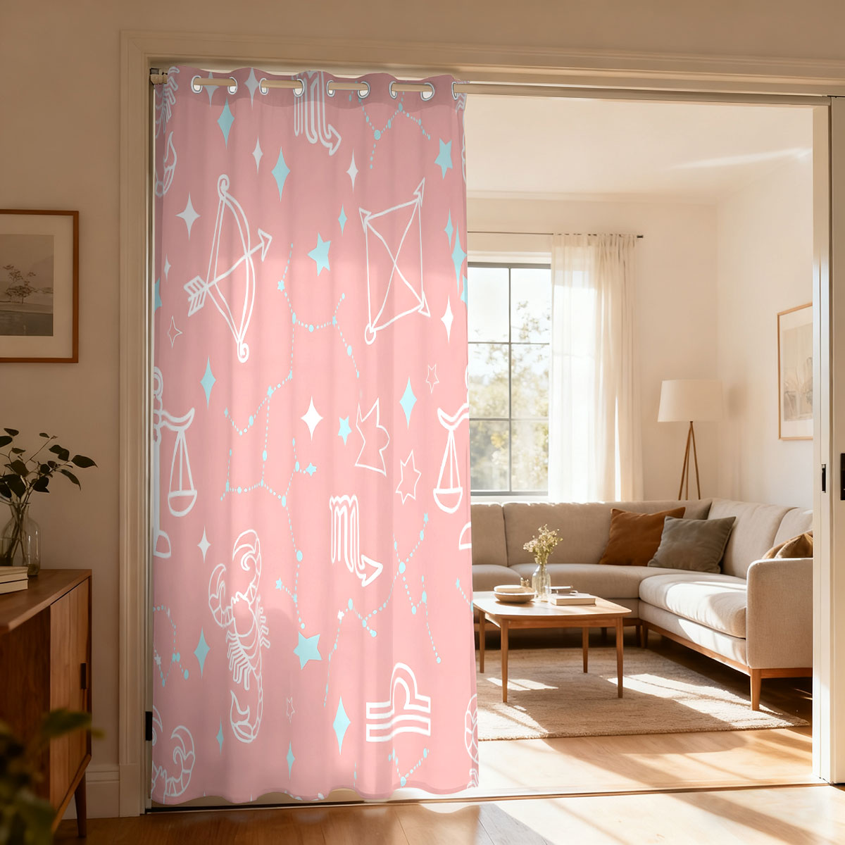Home Decor Curtains - 1 rideau à boucle unique imprimé