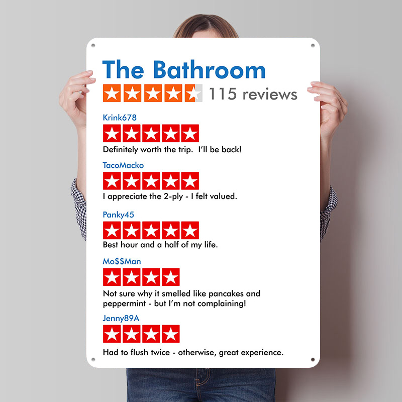 Review Home Decor - Affiche imprimée avec des avis amusants