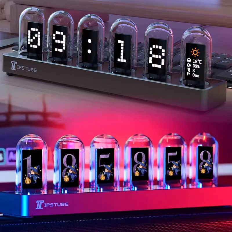 Home Decor Diy Ideas - Horloge à tubes Nixie RGB, écran