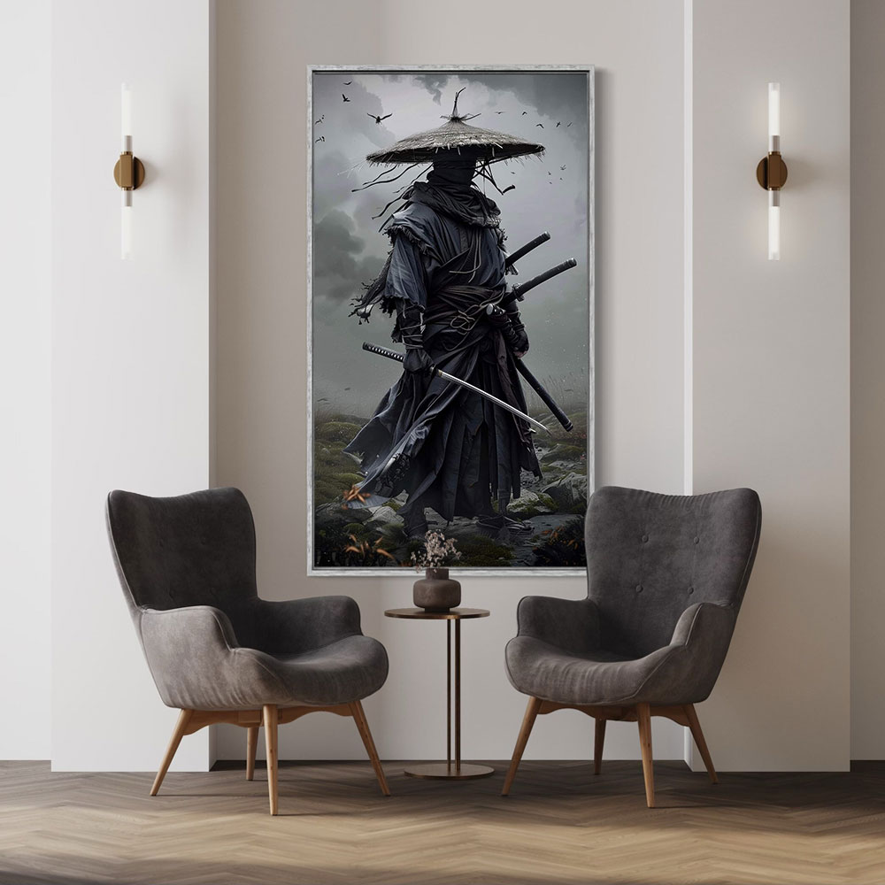 Home Decor Japandi - Affiche vintage japonaise de samouraï imprimée