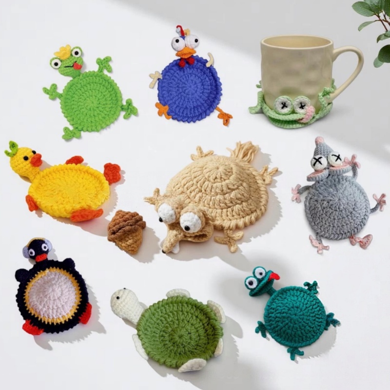 Yarn Home Decor - Sous-verres créatifs en crochet en forme