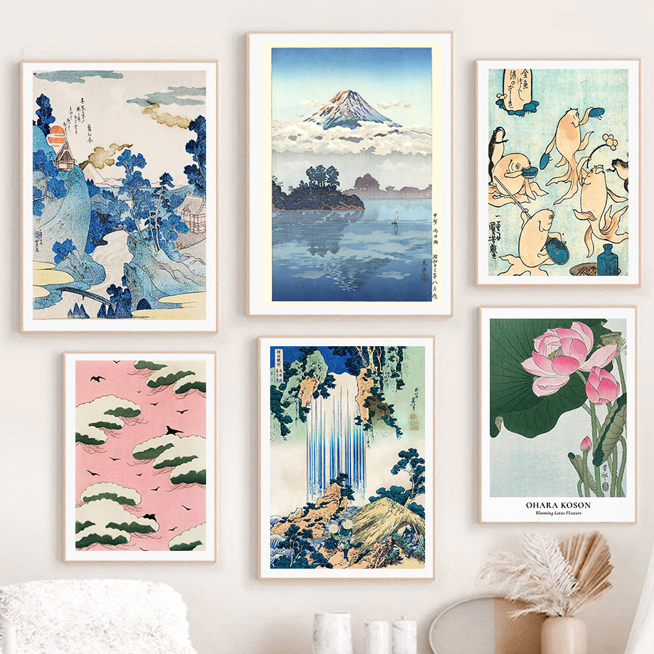 Home Decor Japandi - Hokusai Ohara Koson affiche d'art japonais