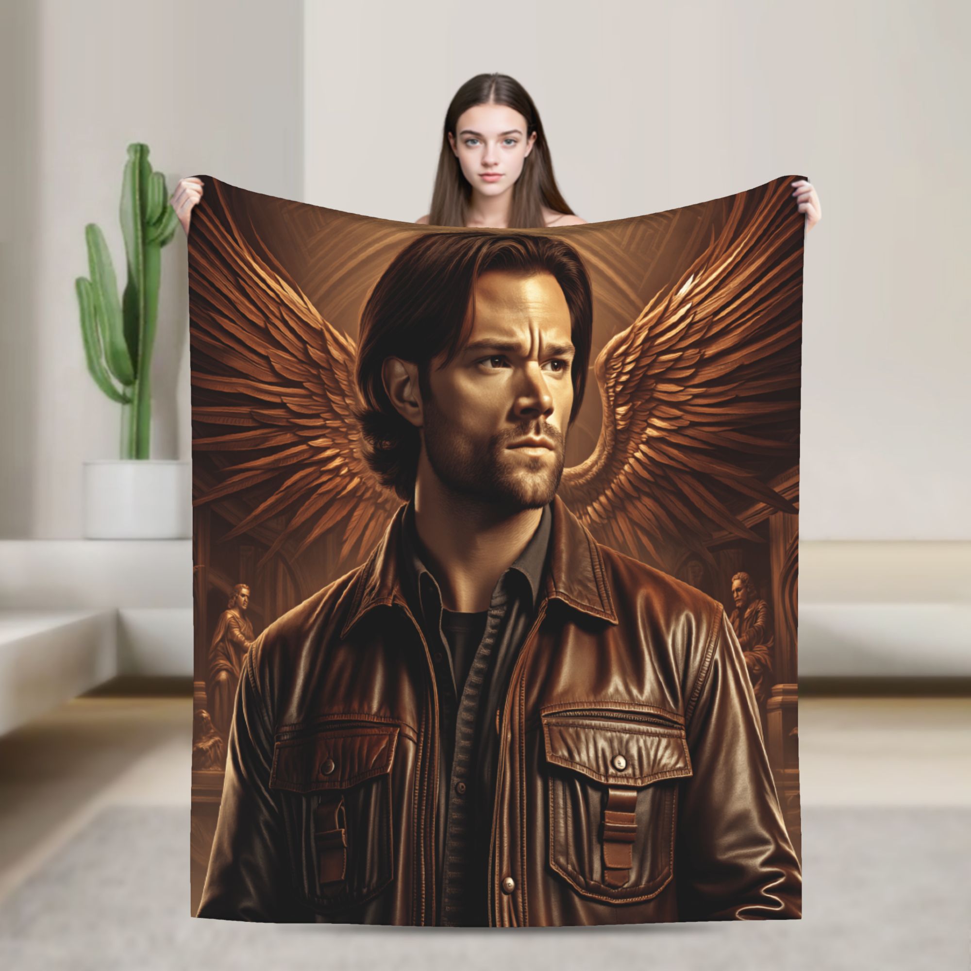 Home Decor Diy Ideas - Sam Winchester couverture surnaturelle voyage flanelle