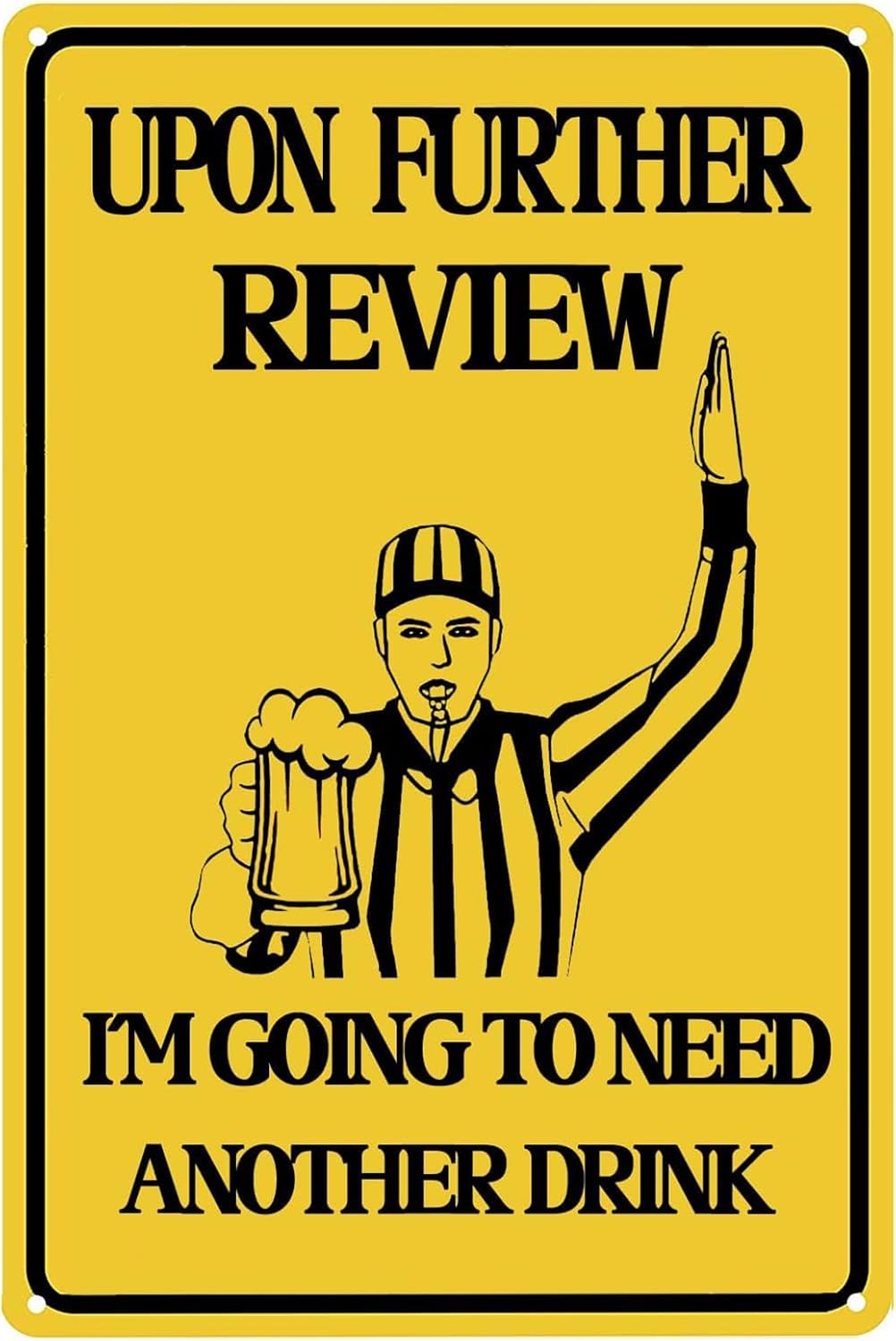 Review Home Decor - Panneau de Football en étain drôle,