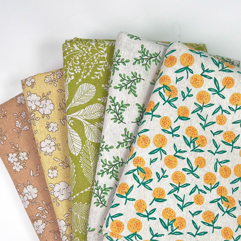 Home Decor Curtains - Tissu imprimé en mélange de coton