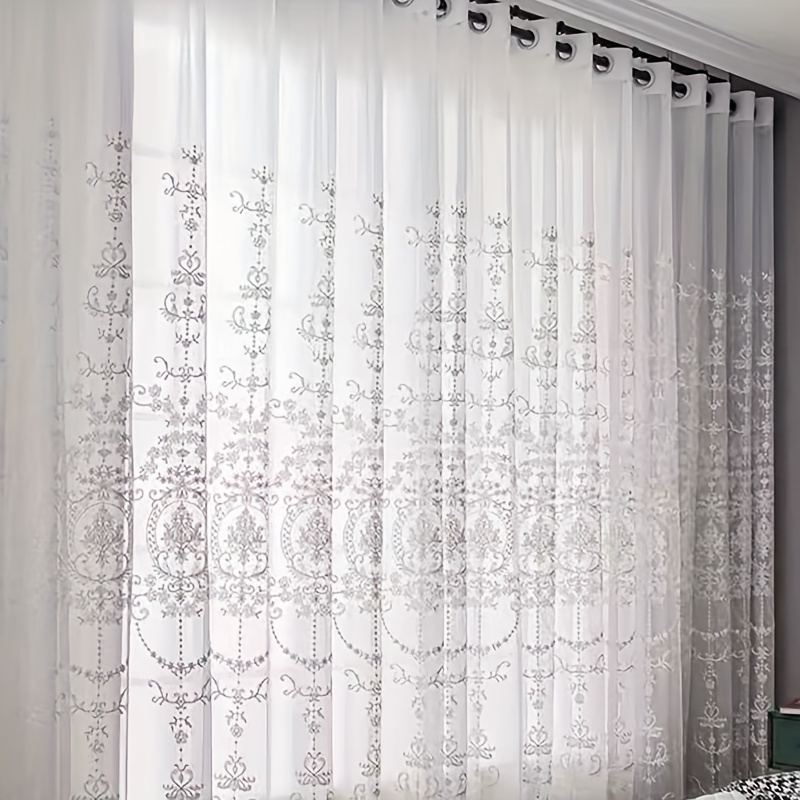 1 rideau transparent blanc bro - Yarn Home Decor avis et prix