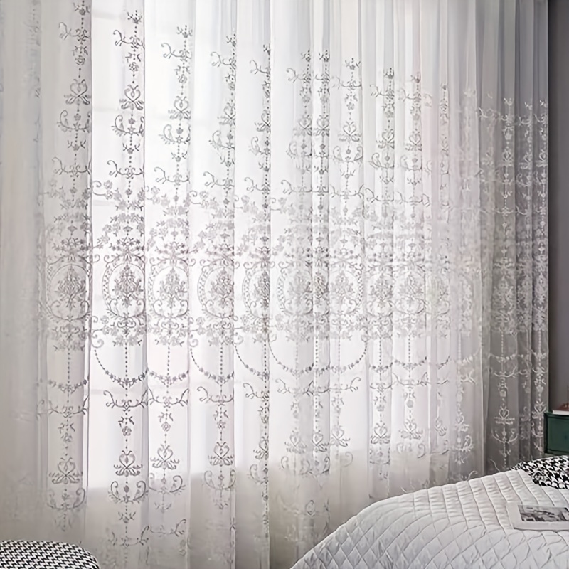 1 rideau transparent blanc bro - Yarn Home Decor avis et prix