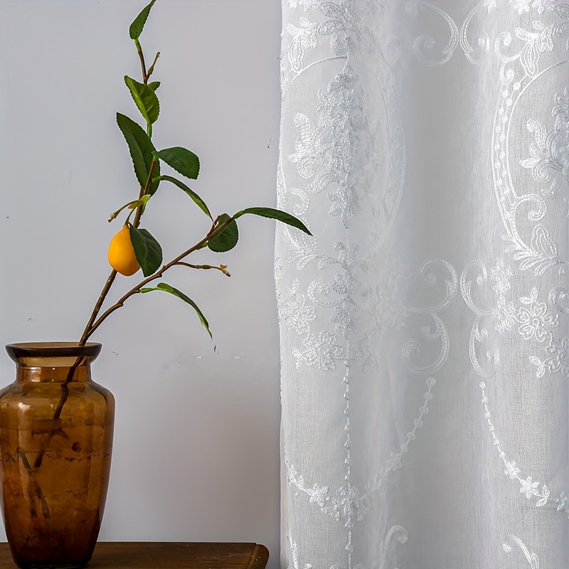 1 rideau transparent blanc bro - Yarn Home Decor avis et prix