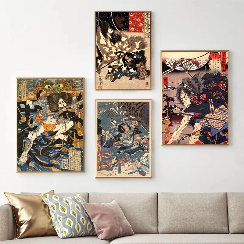 Peinture sur toile rétro japon - Home Decor Japandi avis et prix
