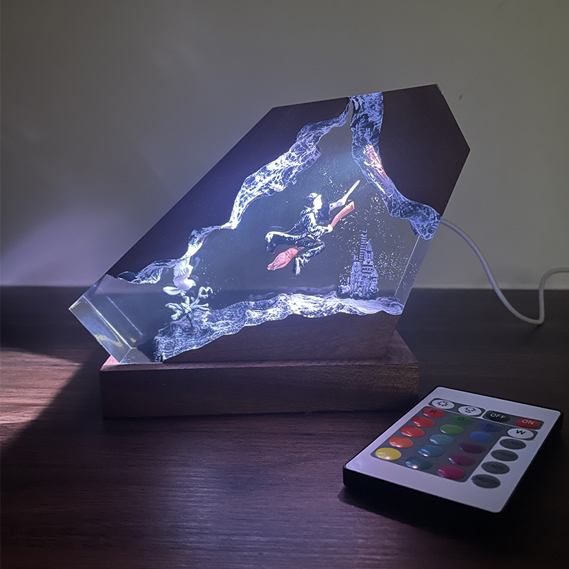 Lampe en résine de bois époxy, - Home Decor Resin avis et prix