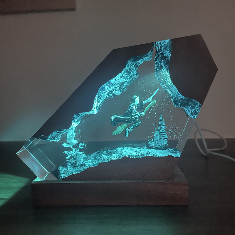 Lampe en résine de bois époxy, - Home Decor Resin avis et prix