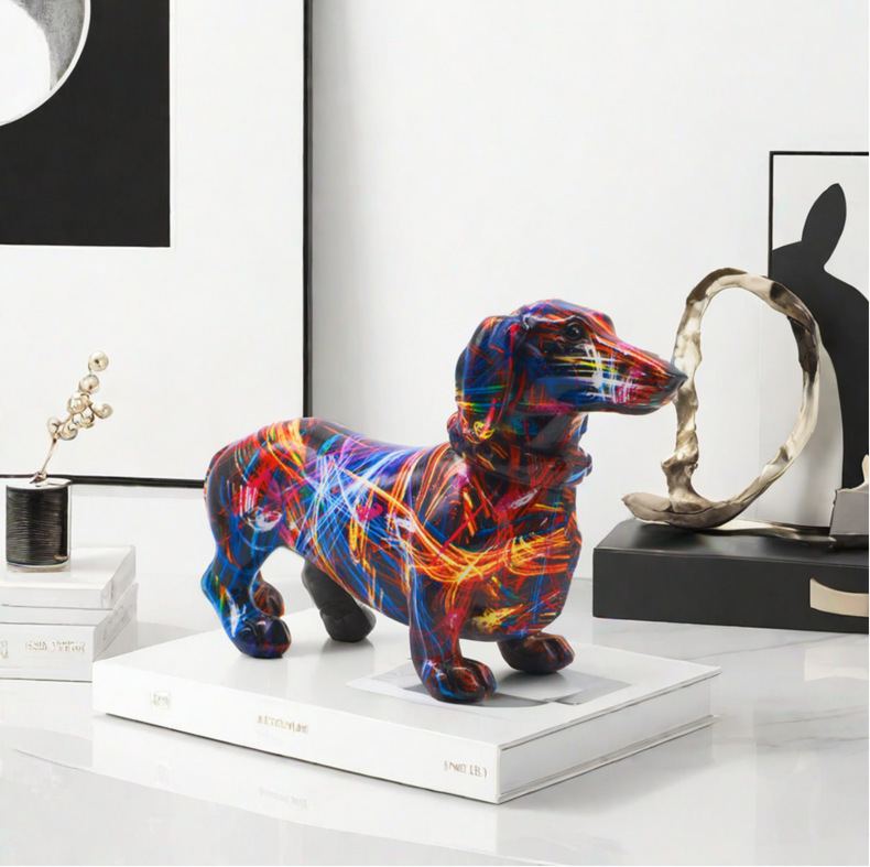 Statue de chien en résine graf - Home Decor Resin avis et prix