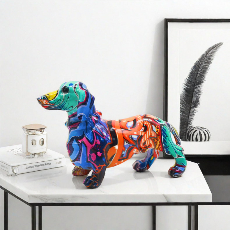 Statue de chien en résine graf - Home Decor Resin avis et prix