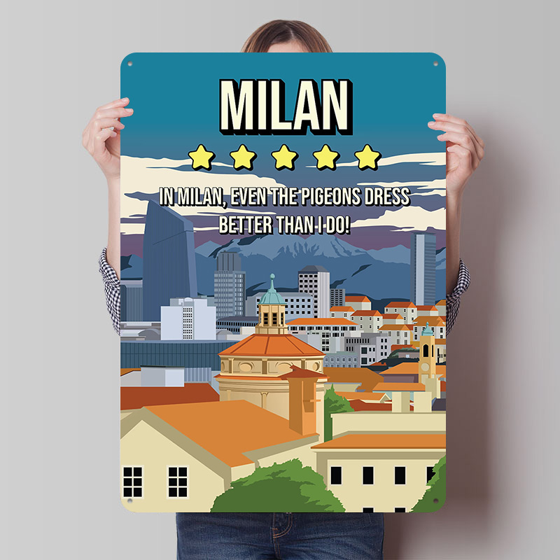 Plaque en métal vintage person - Review Home Decor avis et prix