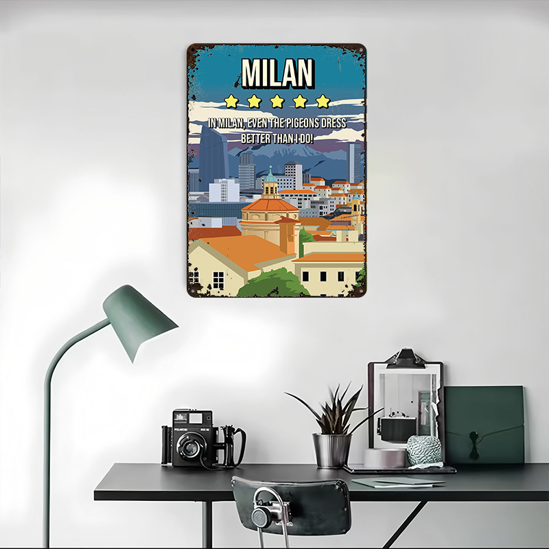Plaque en métal vintage person - Review Home Decor avis et prix