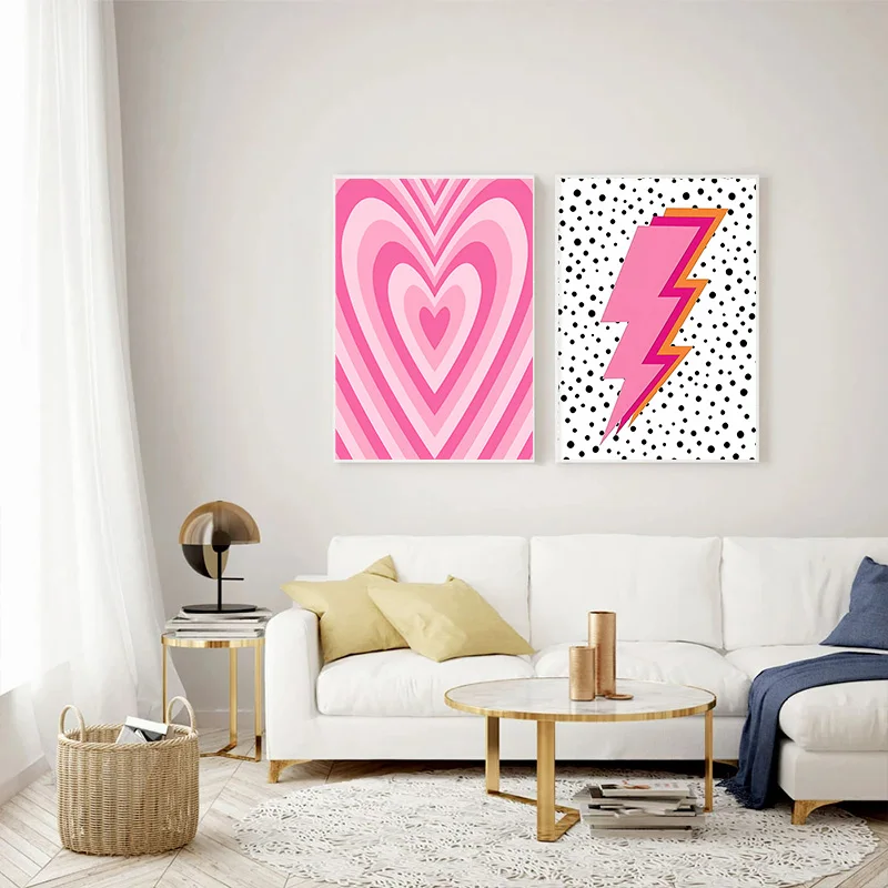 Toile d'art mural abstrait ros - Home Decor Japandi avis et prix