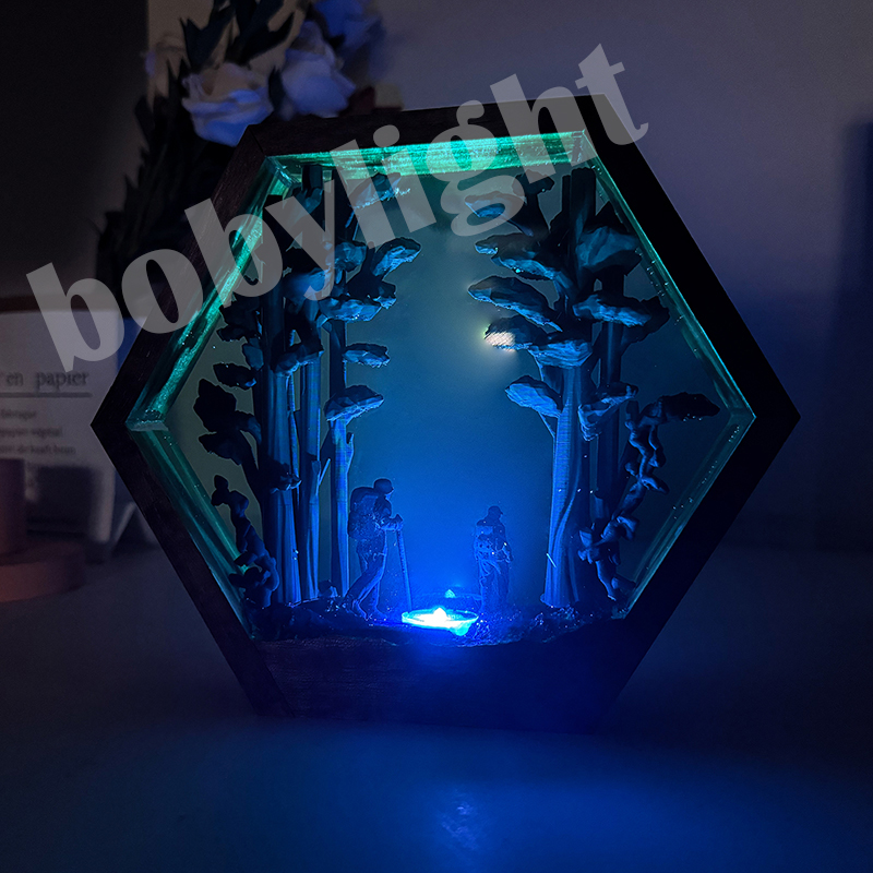 Lampe de table en résine en fo - Home Decor Resin avis et prix