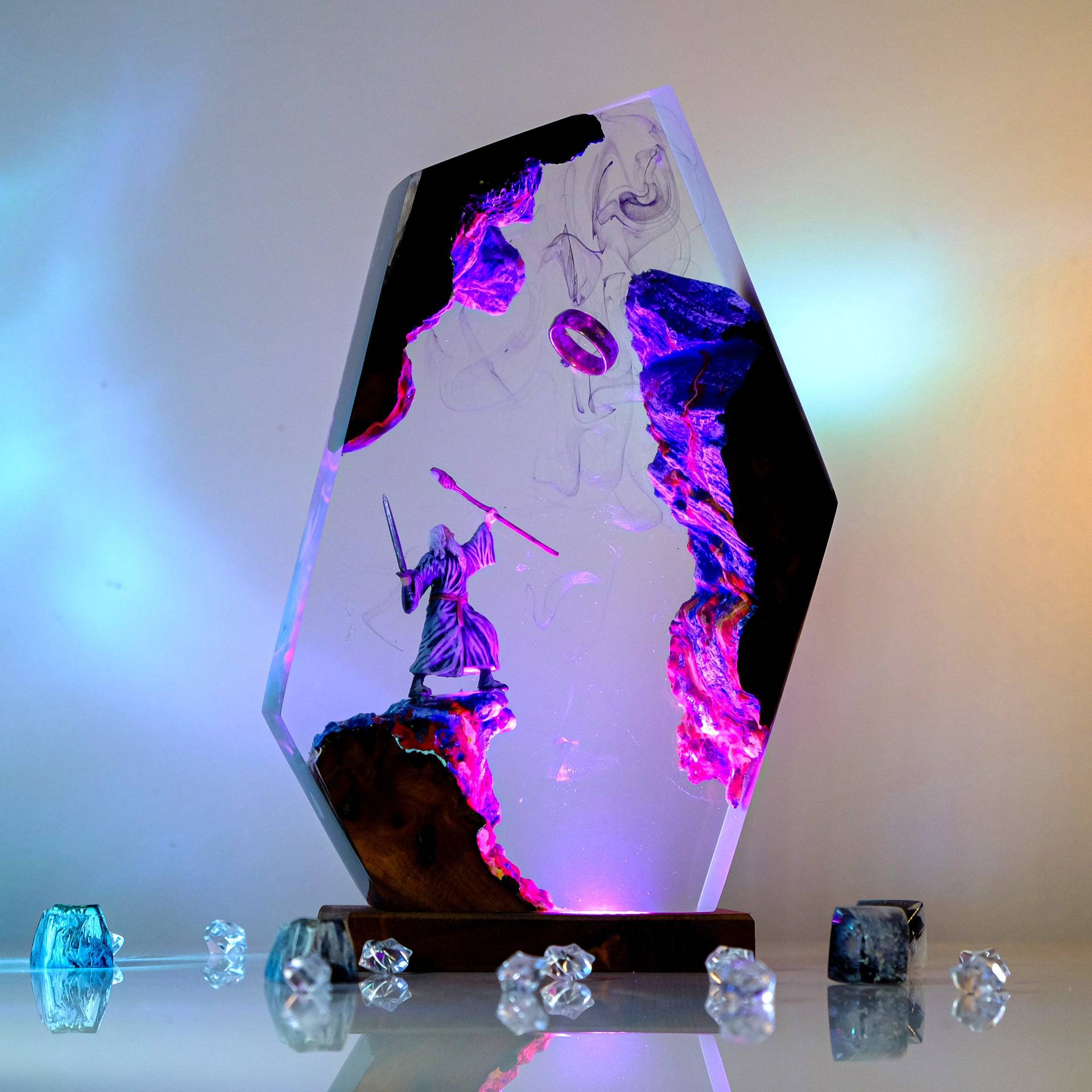 Lampe de table en résine Scène - Home Decor Resin avis et prix
