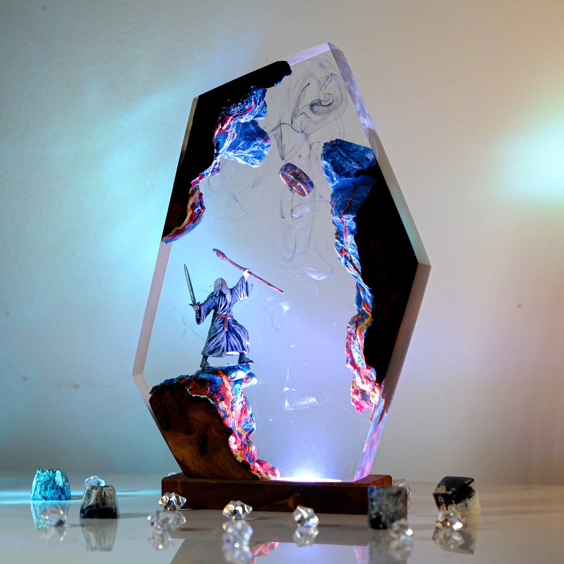 Lampe de table en résine Scène - Home Decor Resin avis et prix