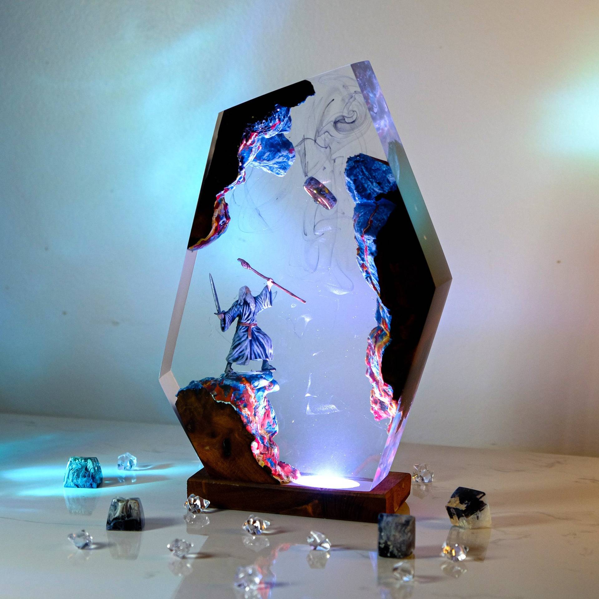 Lampe de table en résine Scène - Home Decor Resin avis et prix