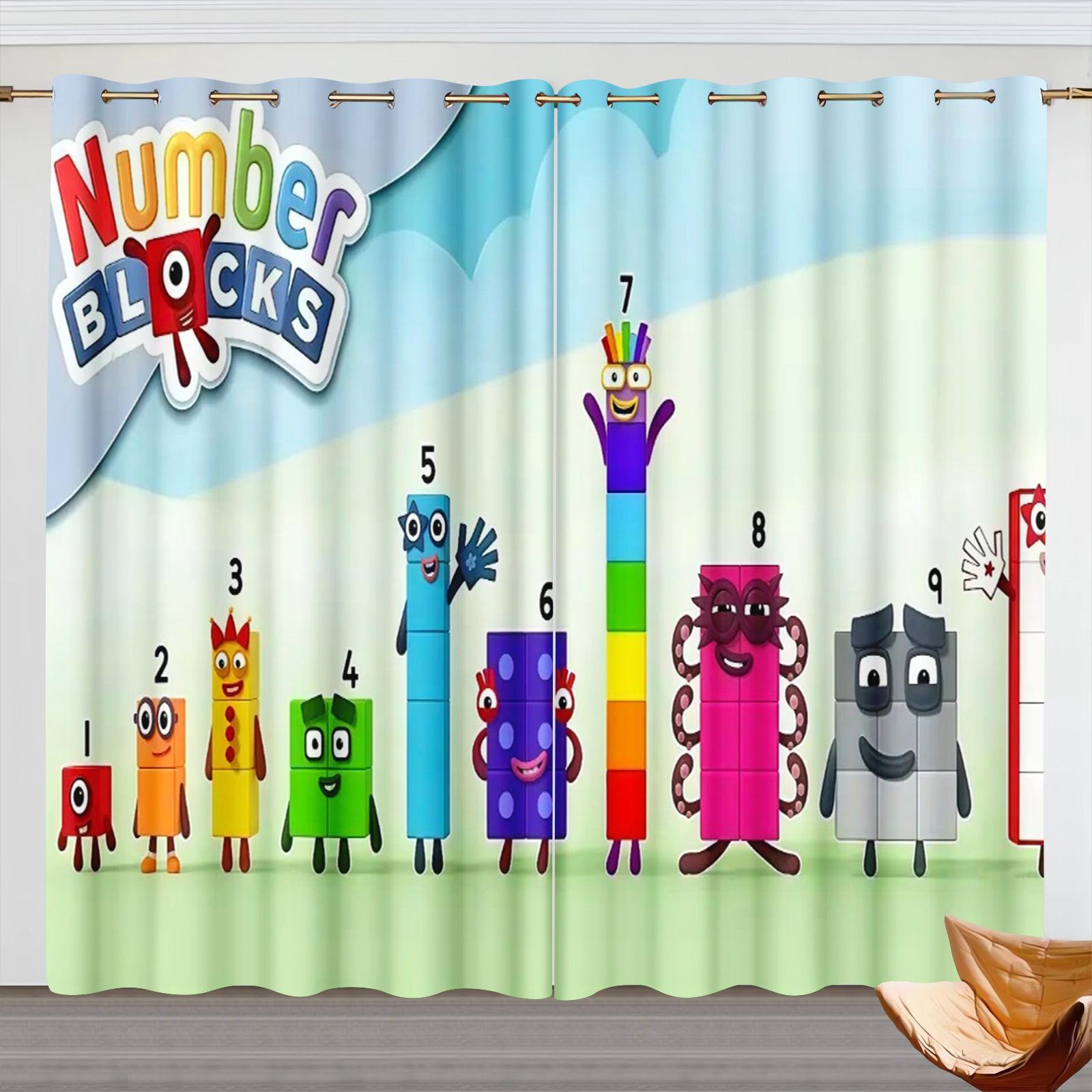 Rideaux de dessin animé Number - Home Decor Curtains avis et prix