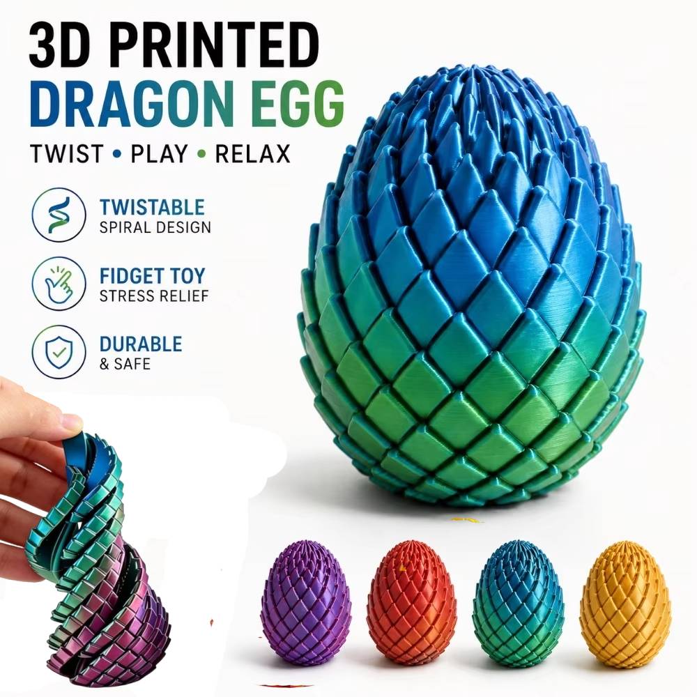 Œuf de dragon 3D en spirale to - Home Decor Gift avis et prix