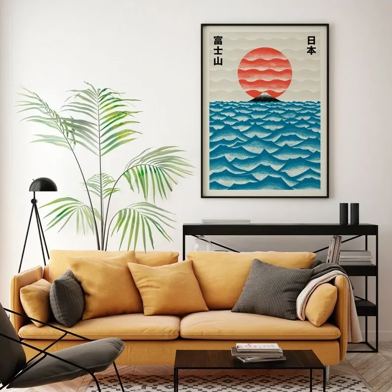 Affiche sur toile d'art contem - Home Decor Japandi avis et prix