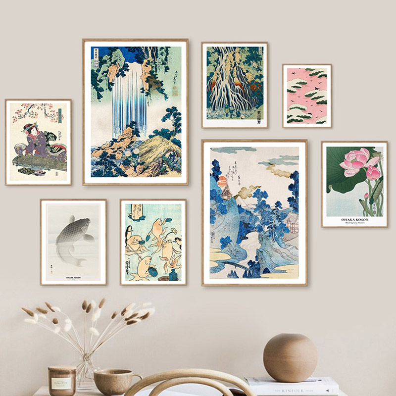 Hokusai Ohara Koson affiche d' - Home Decor Japandi avis et prix
