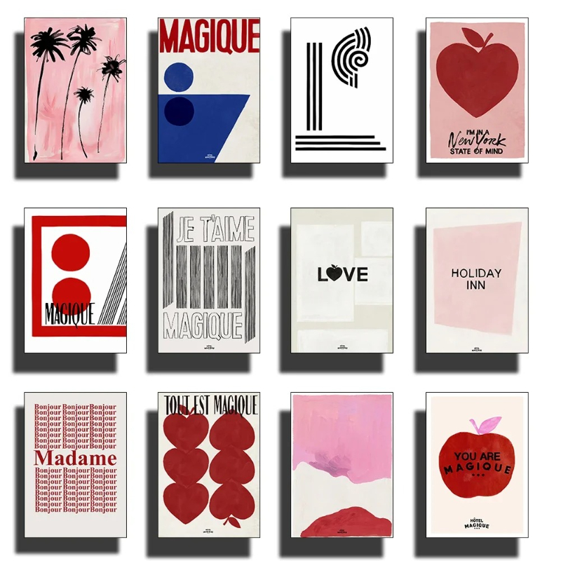 Affiche d'amour nordique moder - Home Decor Japandi avis et prix