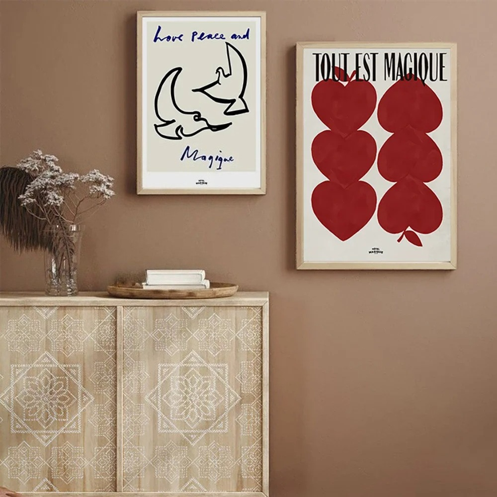 Affiche d'amour nordique moder - Home Decor Japandi avis et prix