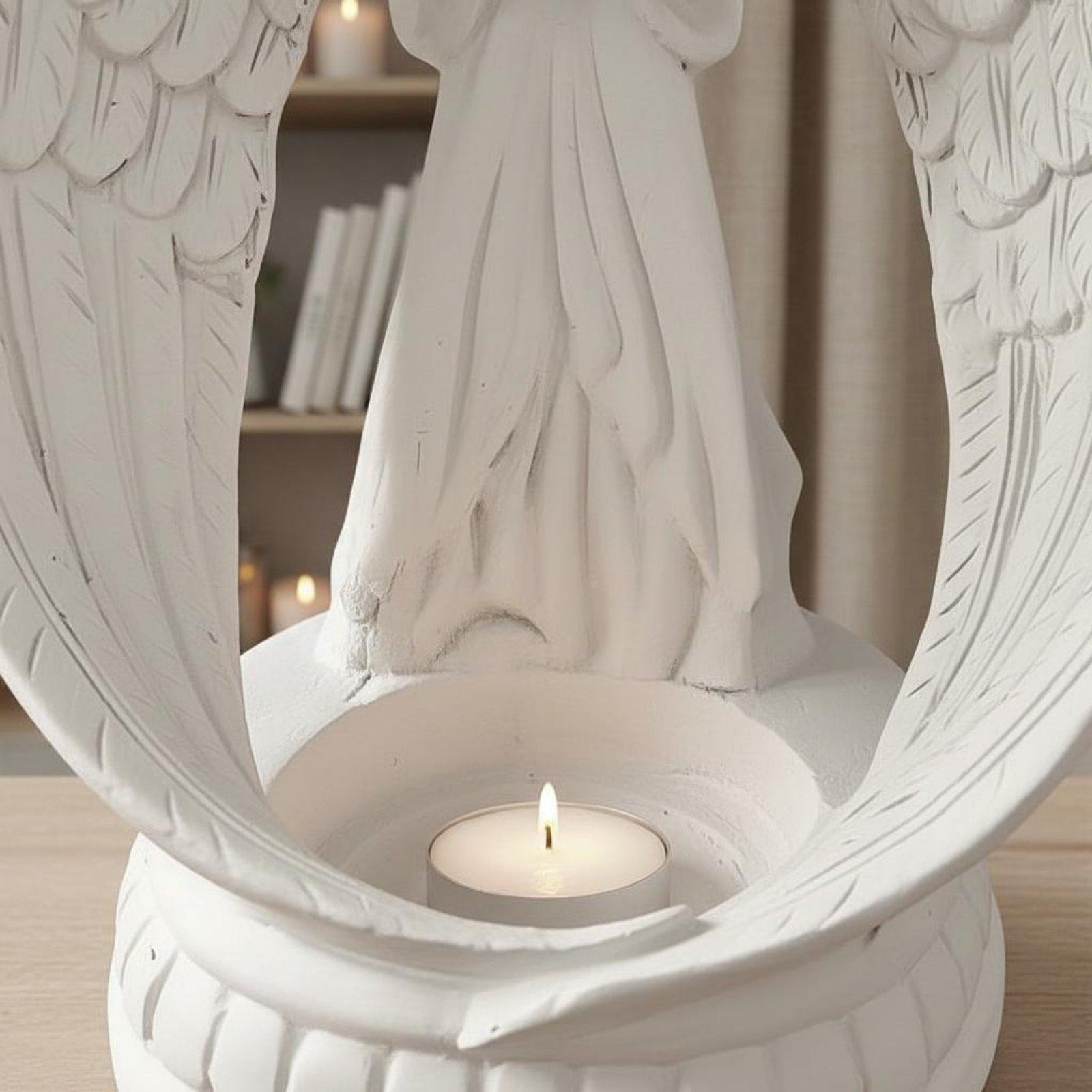 Statue d'ange en résine blanch - Home Decor White avis et prix