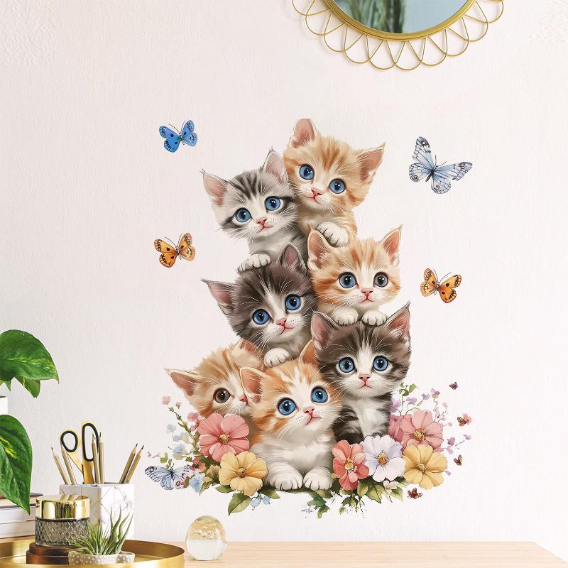 Autocollants mignons de chat,  - Home Decor Living Room avis et prix