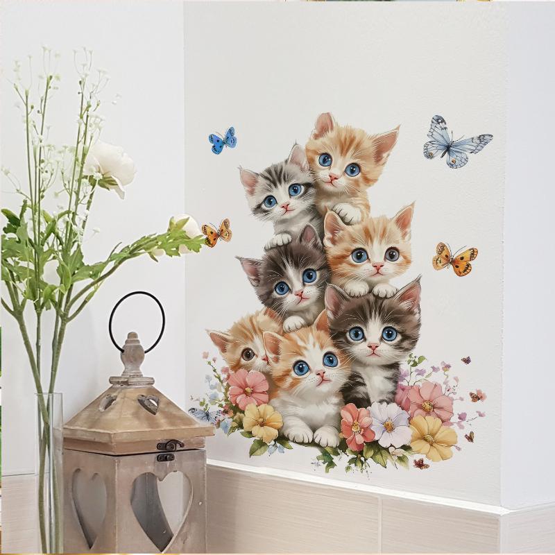 Autocollants mignons de chat,  - Home Decor Living Room avis et prix