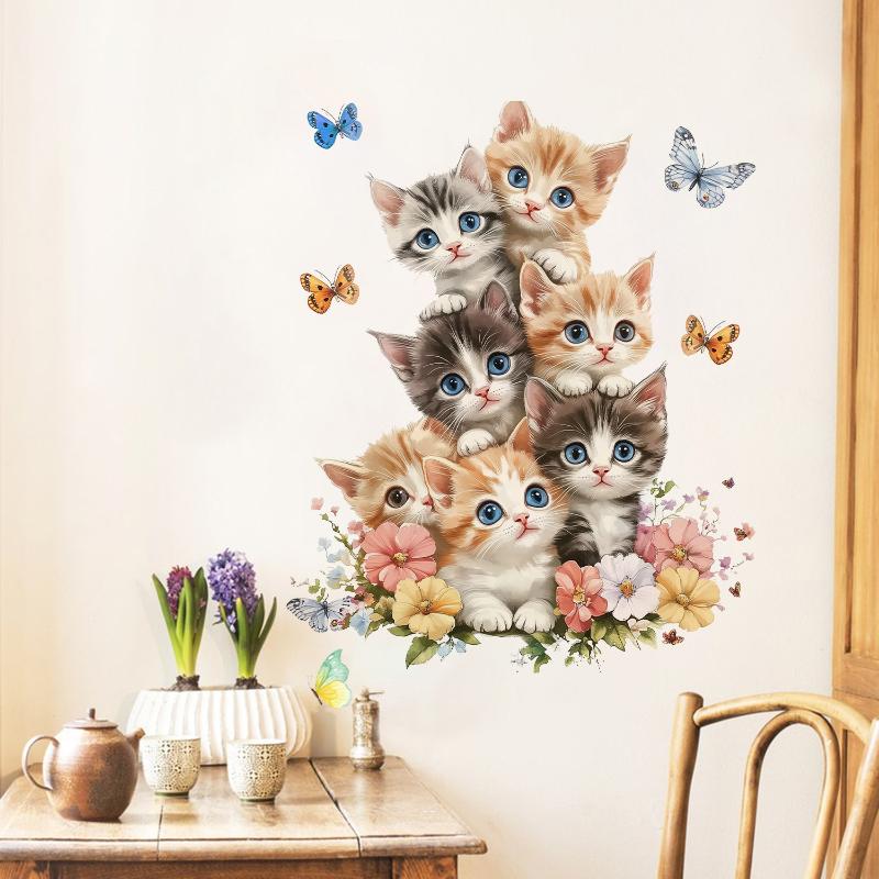 Autocollants mignons de chat,  - Home Decor Living Room avis et prix