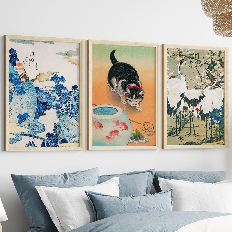 Peinture sur toile japonaise K - Home Decor Japandi avis et prix