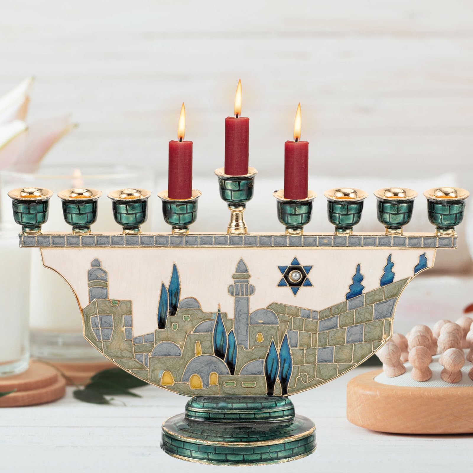 Menorah de Jérusalem, porte-bo - Home Decor Gift avis et prix